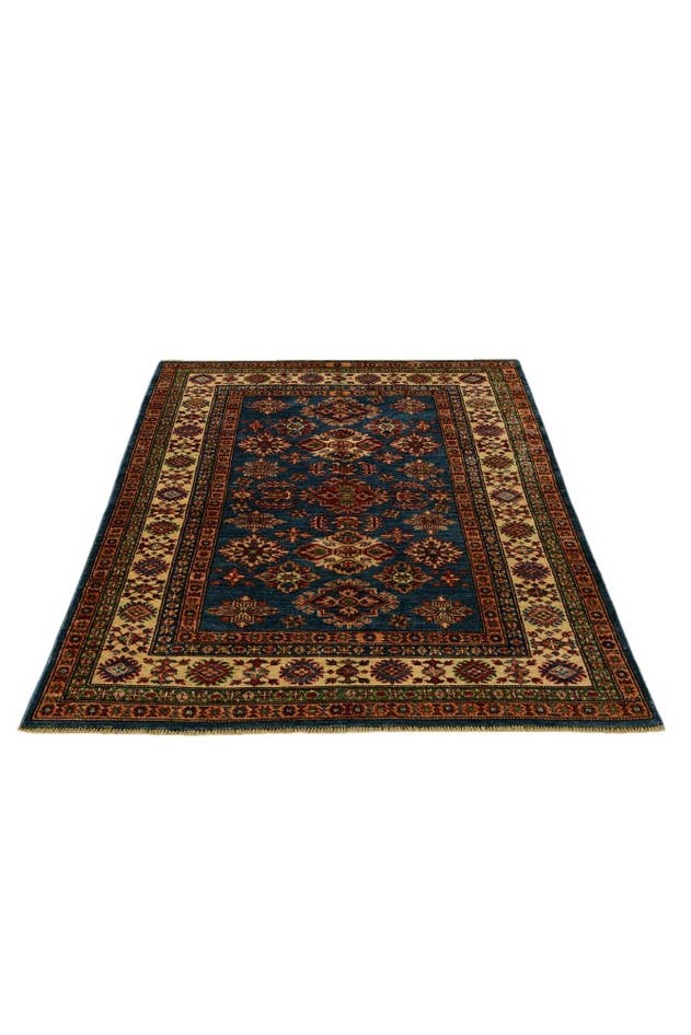 Detail image of 4' 1 x 5' 11 Hand Knotted Kazak Rug