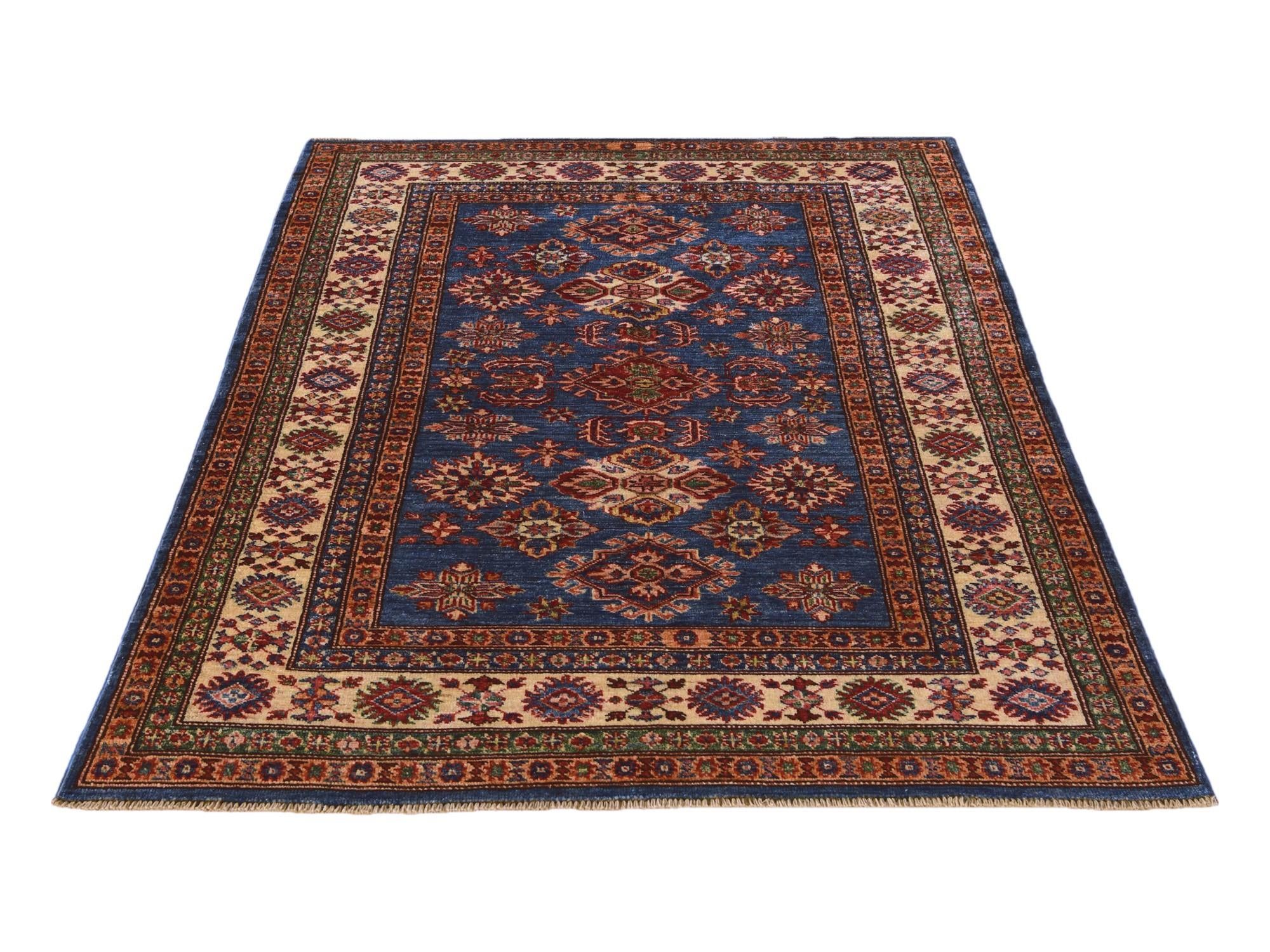 4' 1 x 5' 11 Hand Knotted Kazak Rug