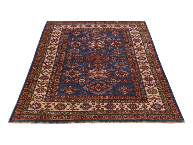Detail image of 4' 1 x 5' 11 Hand Knotted Kazak Rug