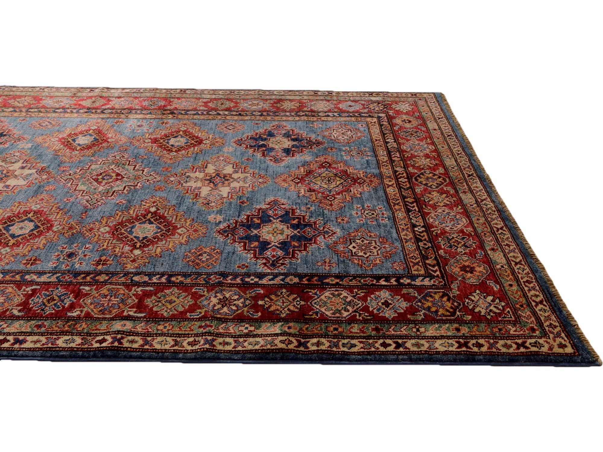 5' 1 x 6' 10 Hand Knotted Kazak Rug