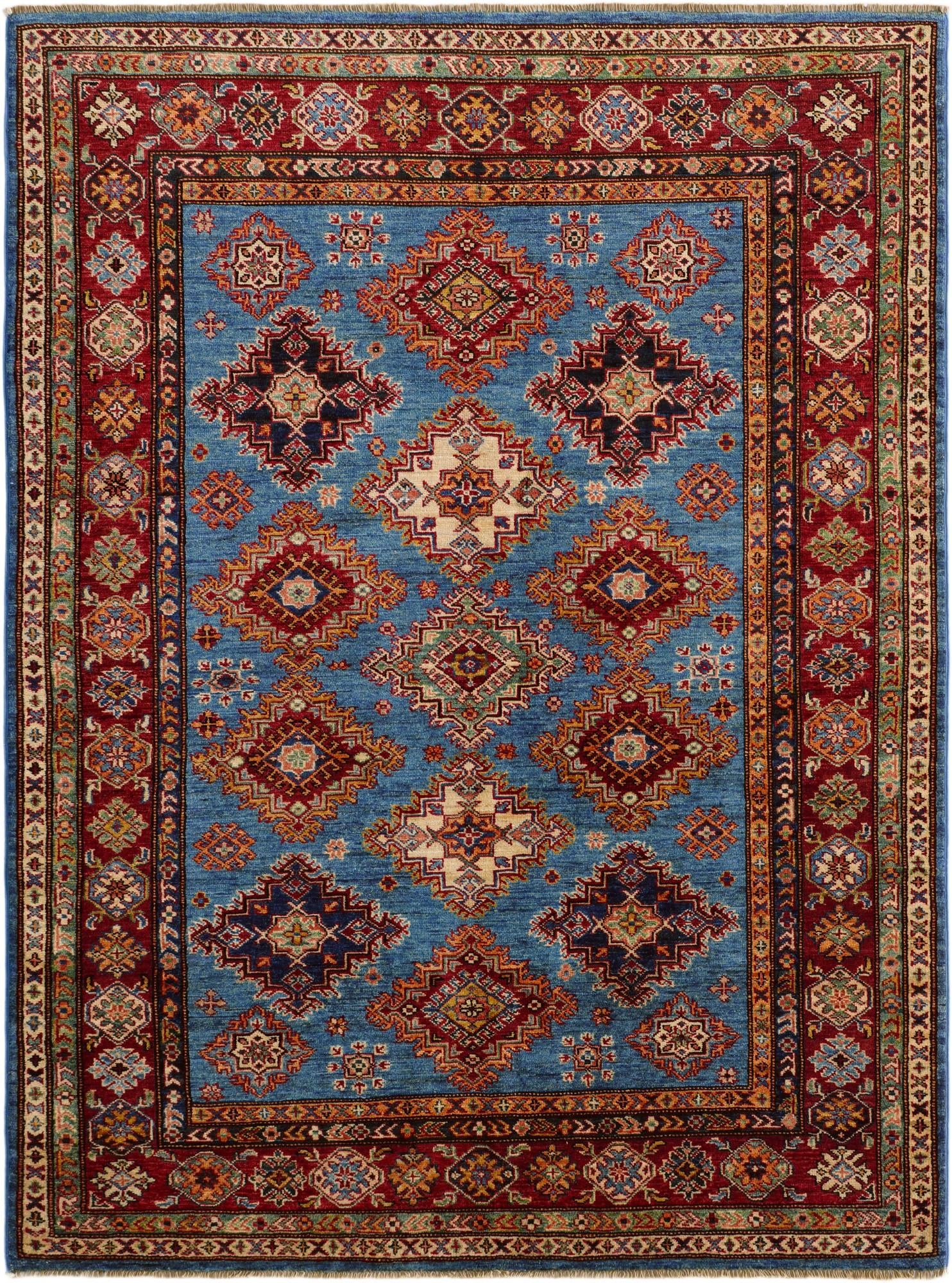 5' 1 x 6' 10 Hand Knotted Kazak Rug