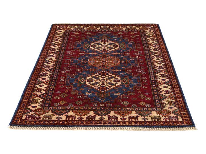 3' 5 x 5' Hand Knotted Kazak Rug