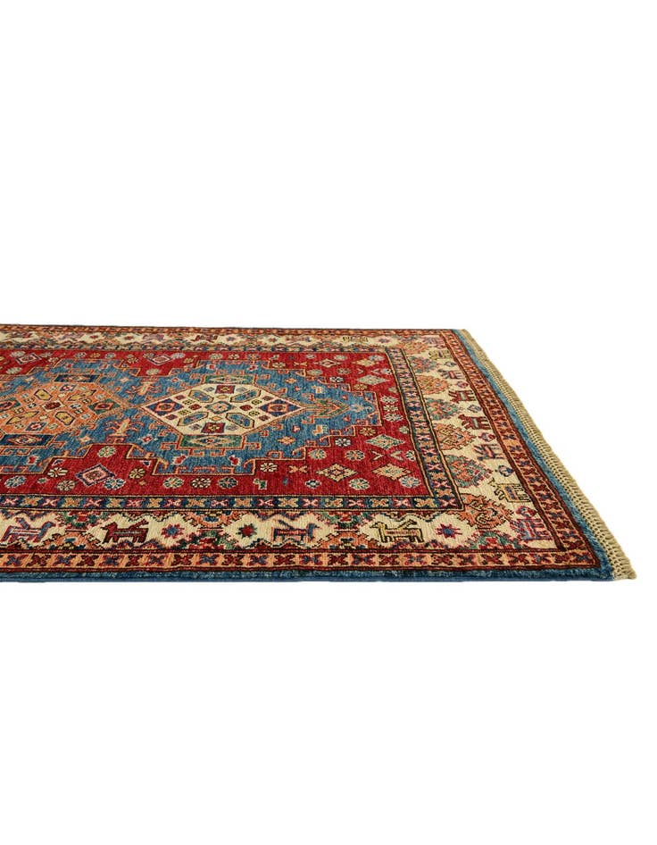 Detail image of 3' 5 x 5' Hand Knotted Kazak Rug