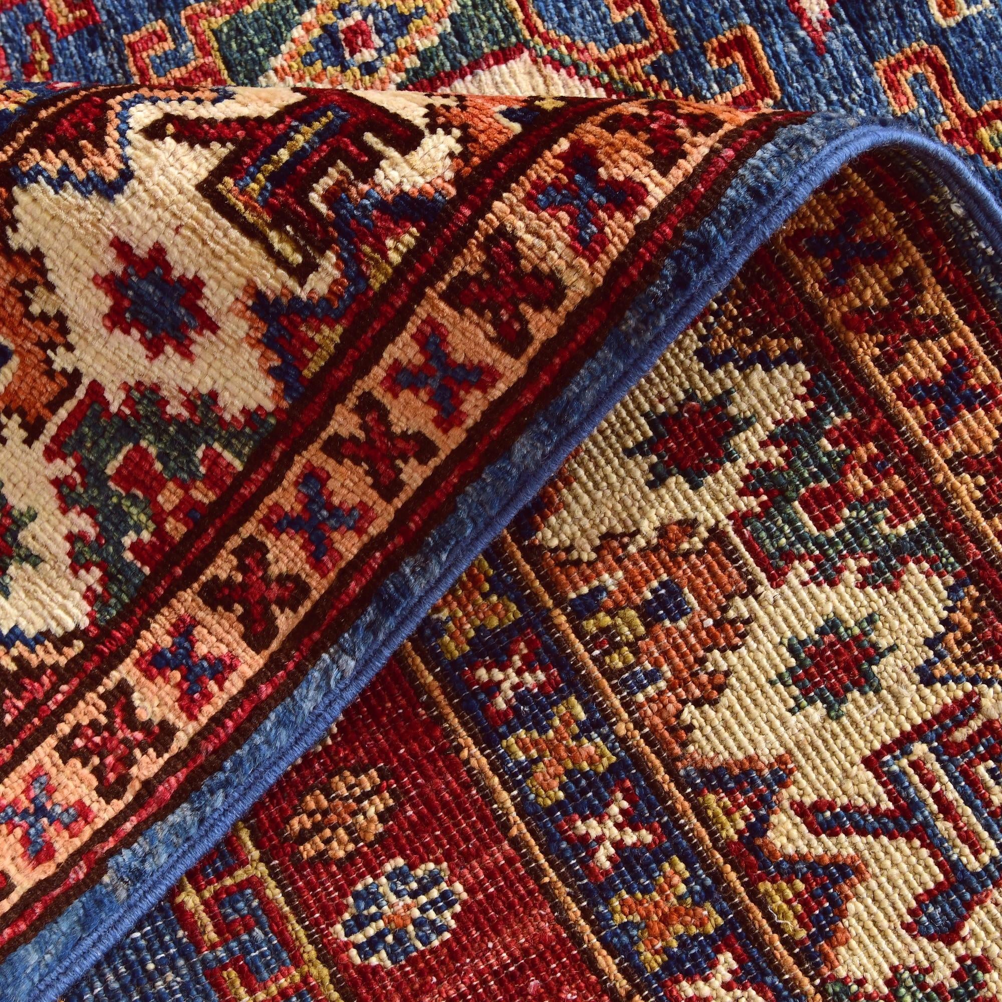 3' 5 x 5' Hand Knotted Kazak Rug