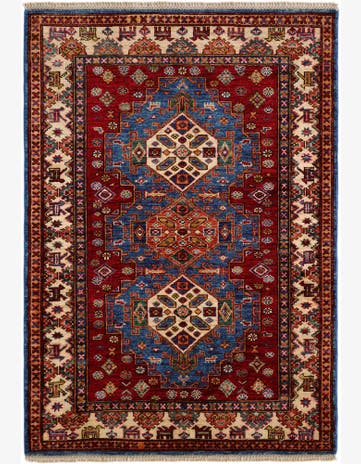 3' 5 x 5' Hand Knotted Kazak Rug