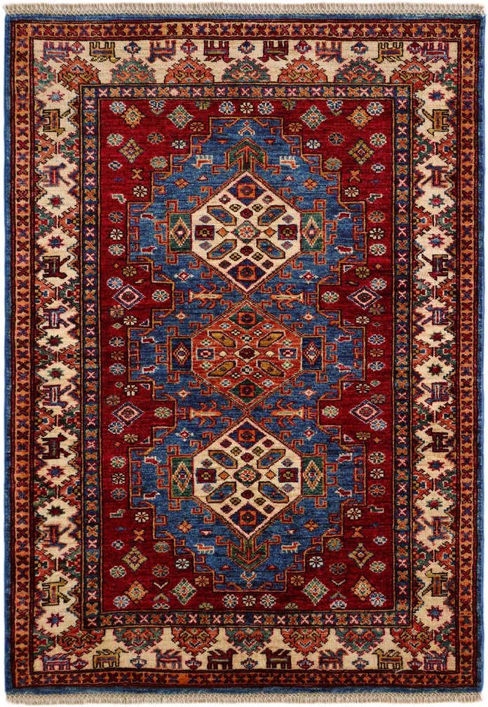 3' 5 x 5' Hand Knotted Kazak Rug