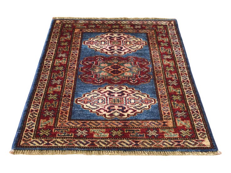 Detail image of 2' x 2' 9 Hand Knotted Kazak Rug