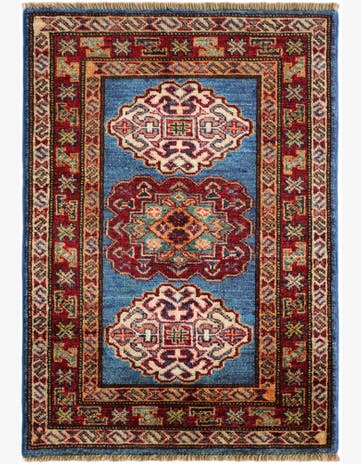 2' x 2' 9 Hand Knotted Kazak Rug