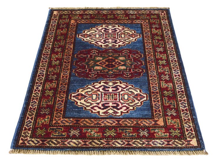 Detail image of 2' x 2' 10 Hand Knotted Kazak Rug