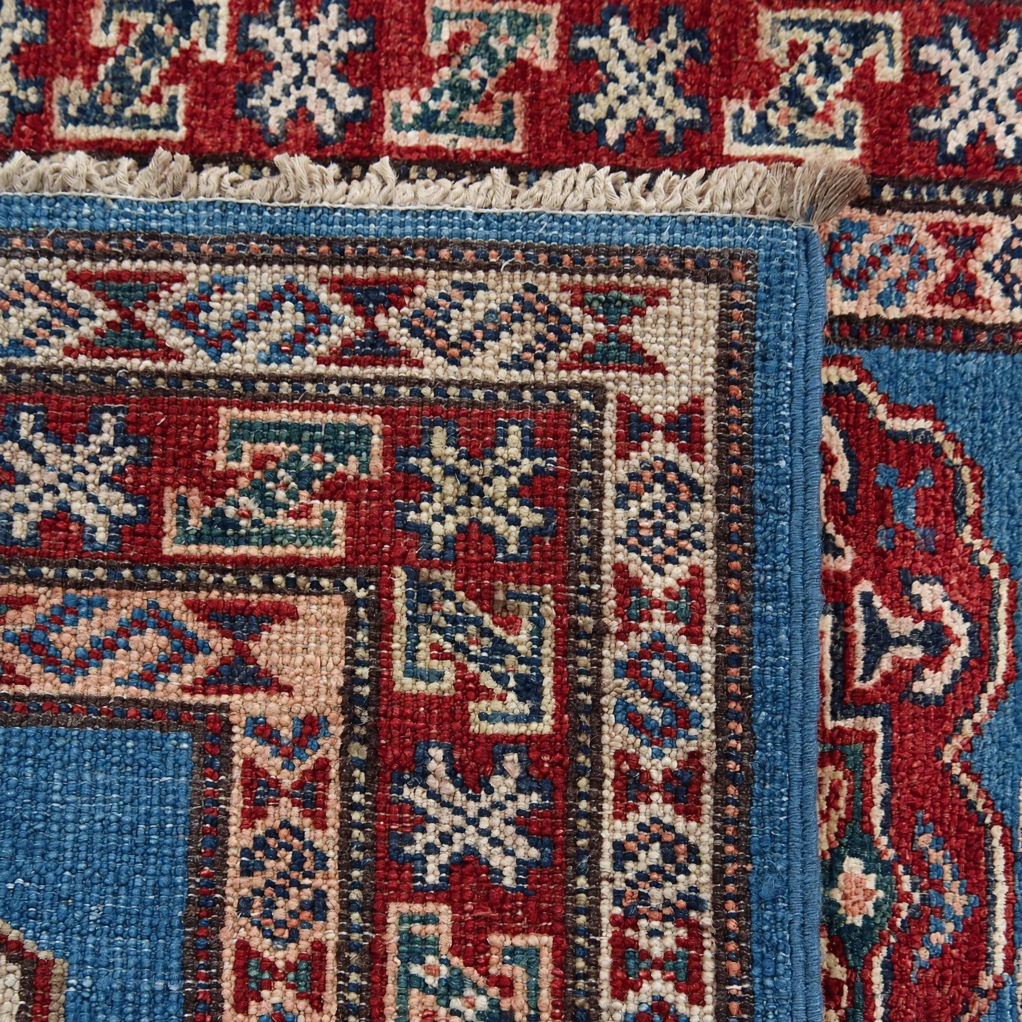 60cm x 85cm Hand Knotted Kazak Rug