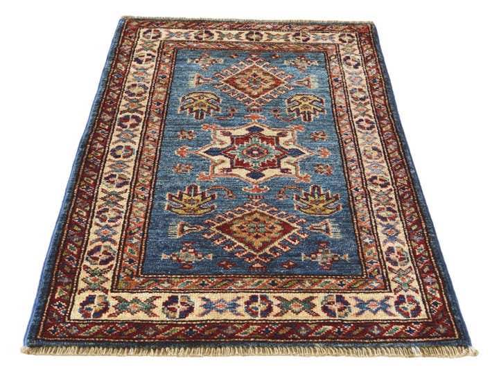 2' x 3' 3 Hand Knotted Kazak Rug