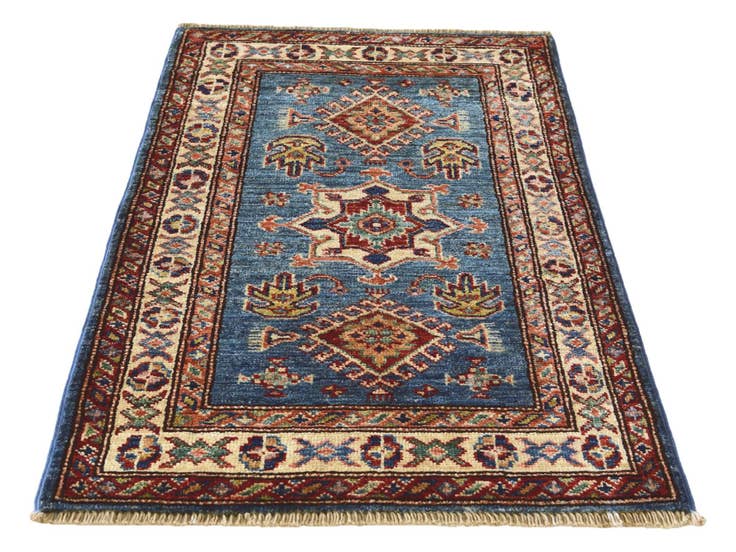 Detail image of 2' x 3' 3 Hand Knotted Kazak Rug
