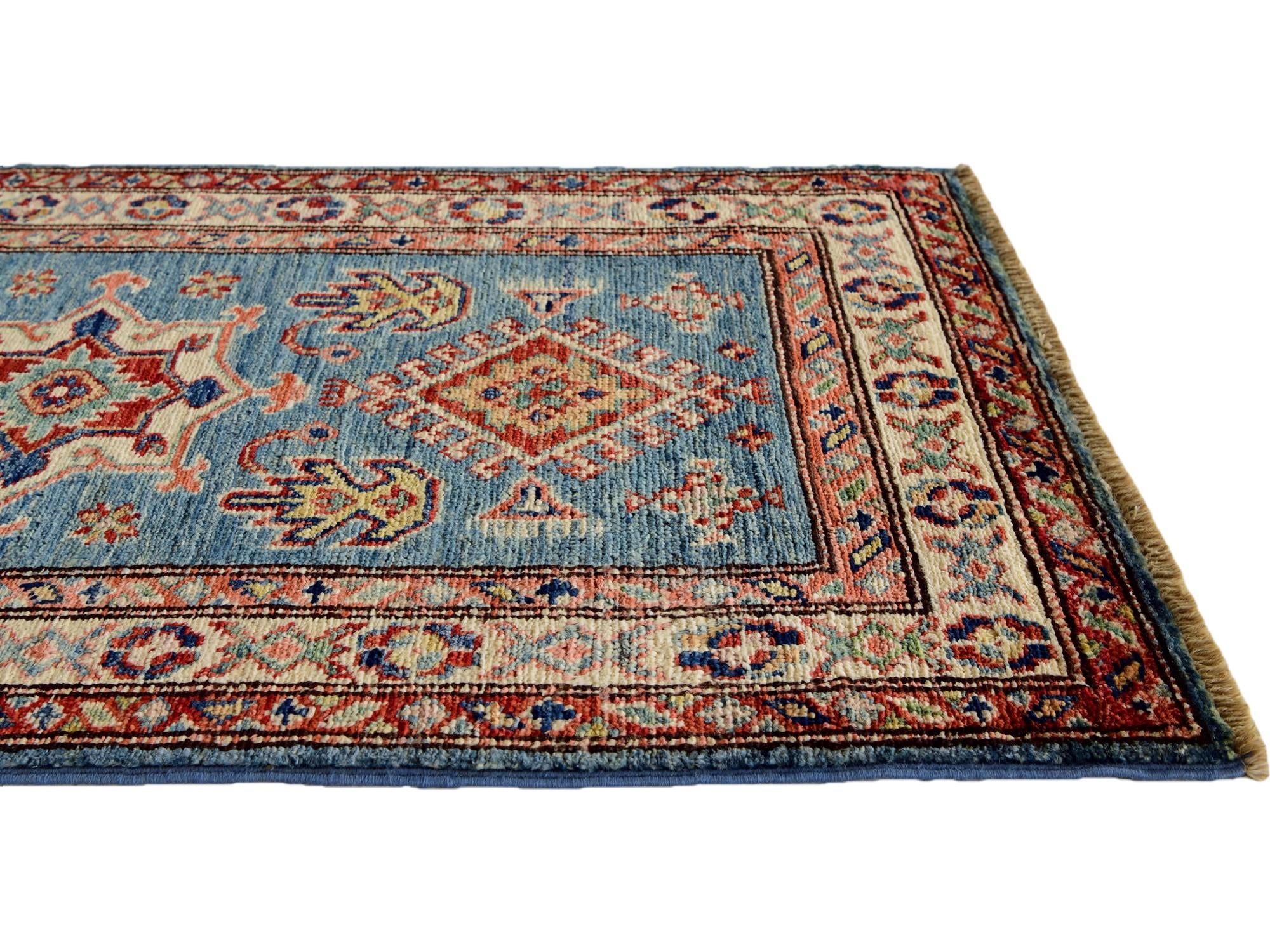 2' x 3' 3 Hand Knotted Kazak Rug