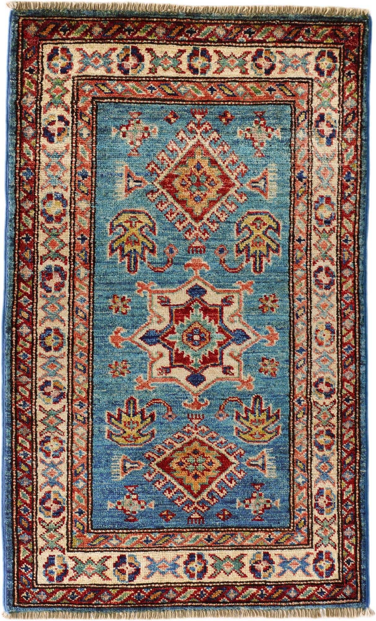2' x 3' 3 Hand Knotted Kazak Rug