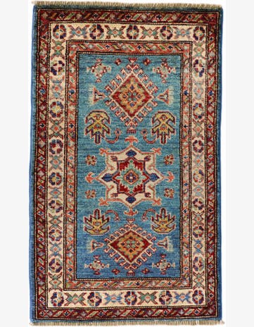 2' x 3' 3 Hand Knotted Kazak Rug