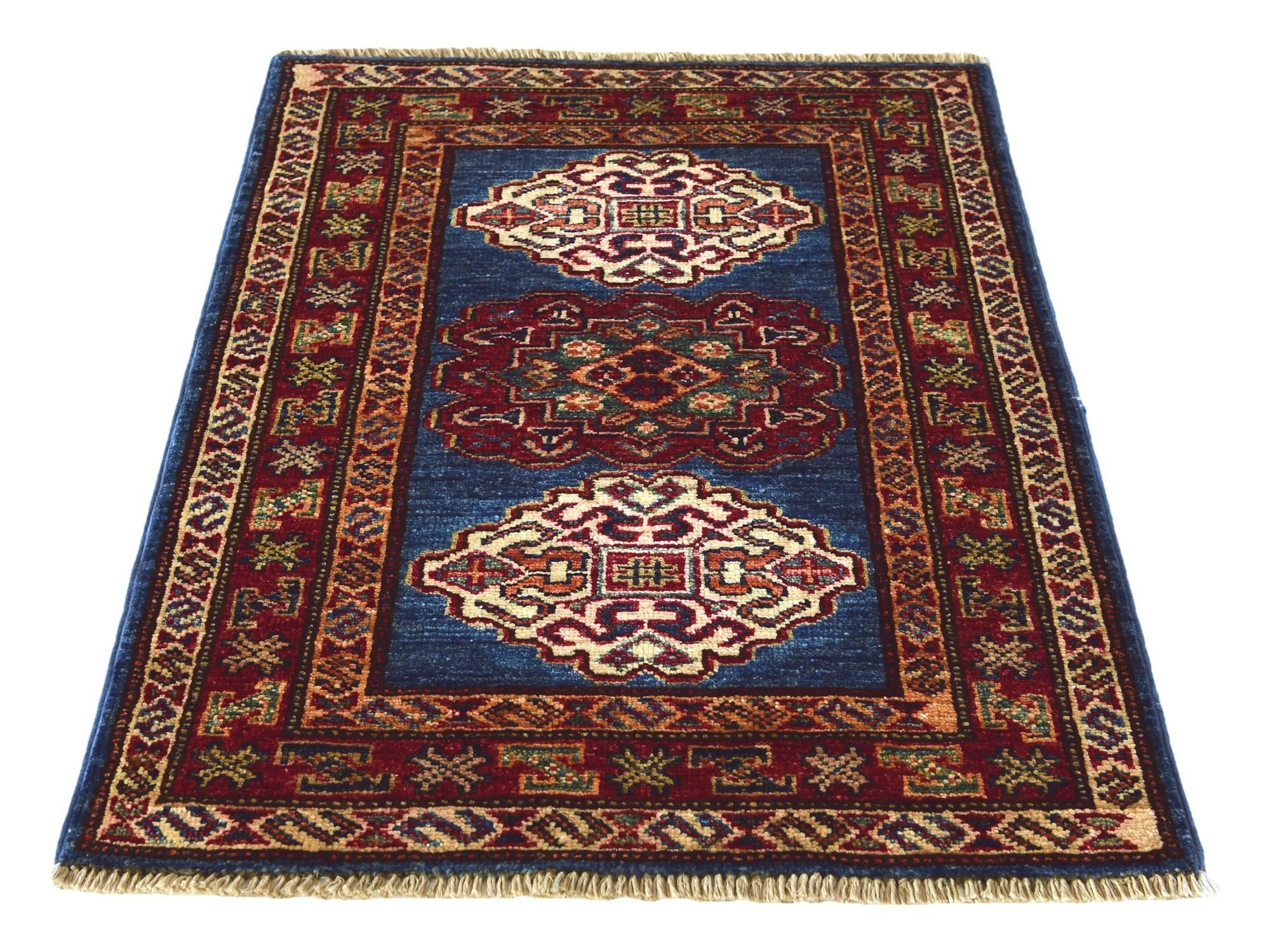 2' x 2' 11 Hand Knotted Kazak Rug
