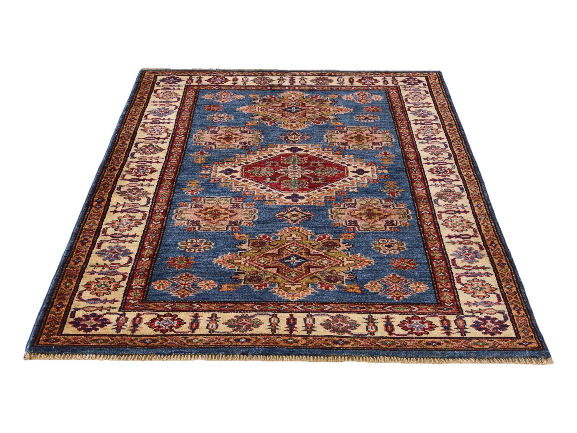 3' 5 x 5' 1 Hand Knotted Kazak Rug
