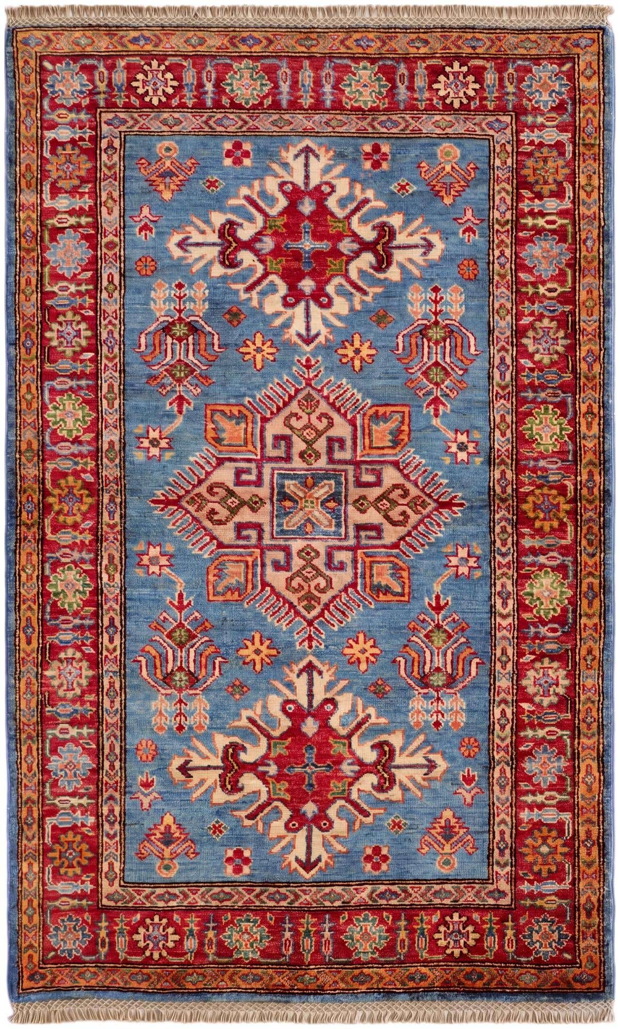 3' 3 x 5' 2 Hand Knotted Kazak Rug