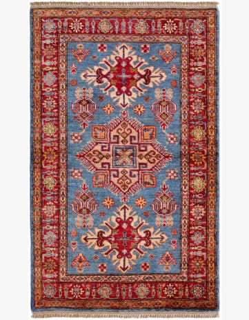 3' 3 x 5' 2 Hand Knotted Kazak Rug