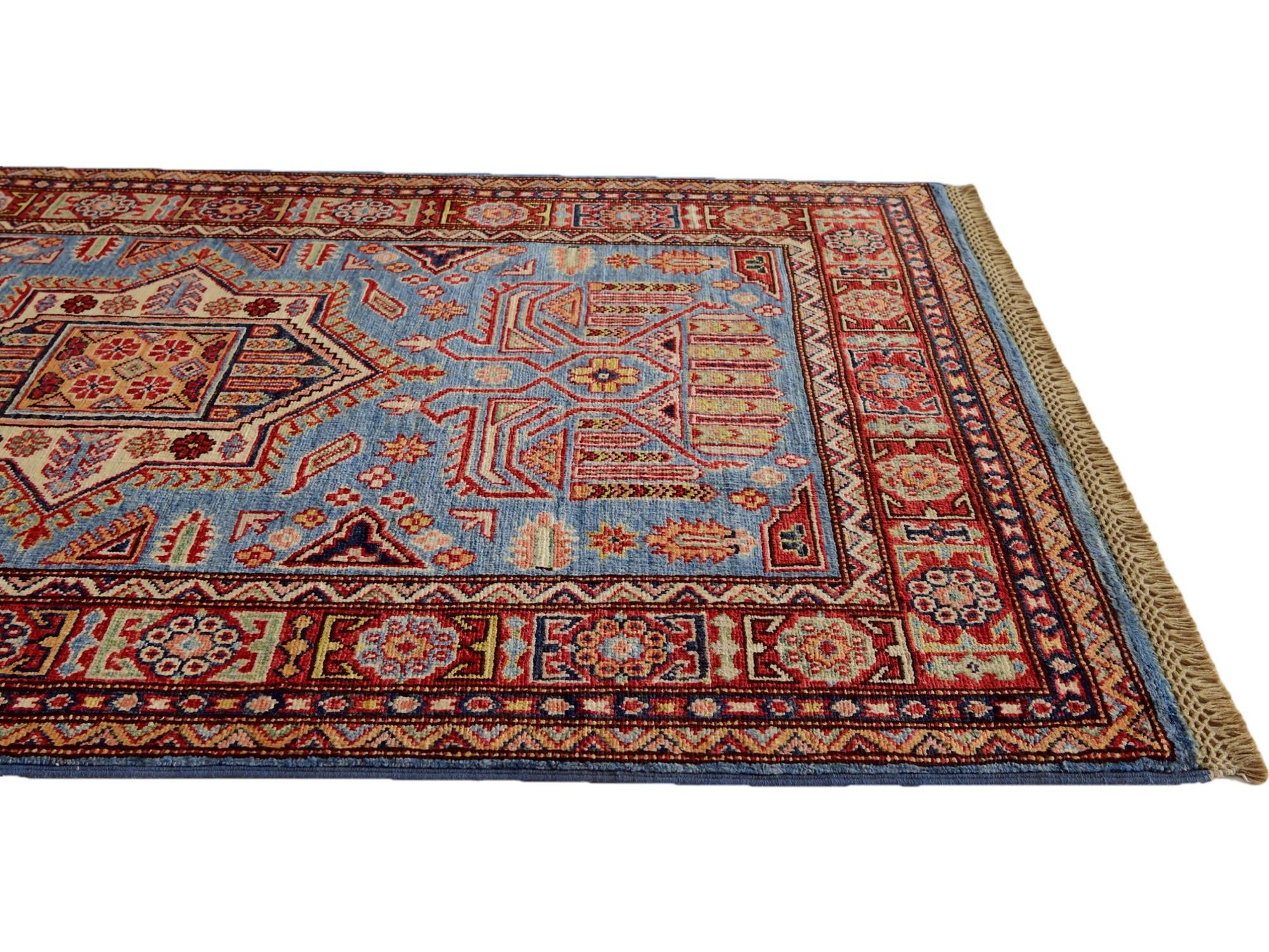 3' 3 x 5' Hand Knotted Kazak Rug