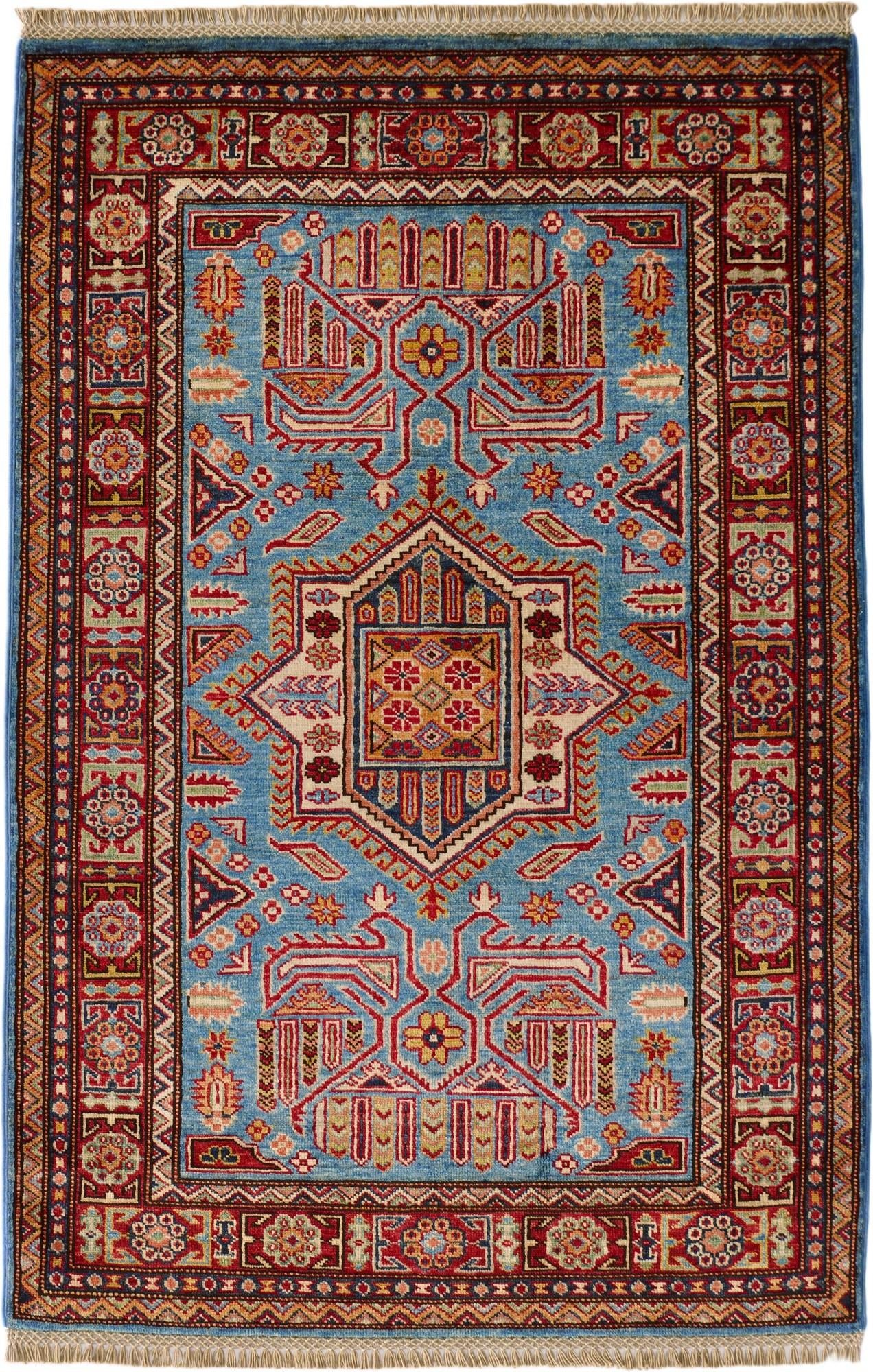 3' 3 x 5' Hand Knotted Kazak Rug