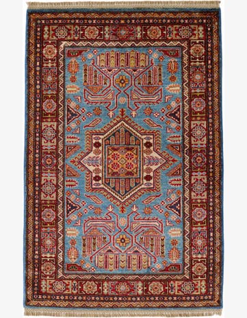 3' 3 x 5' Hand Knotted Kazak Rug