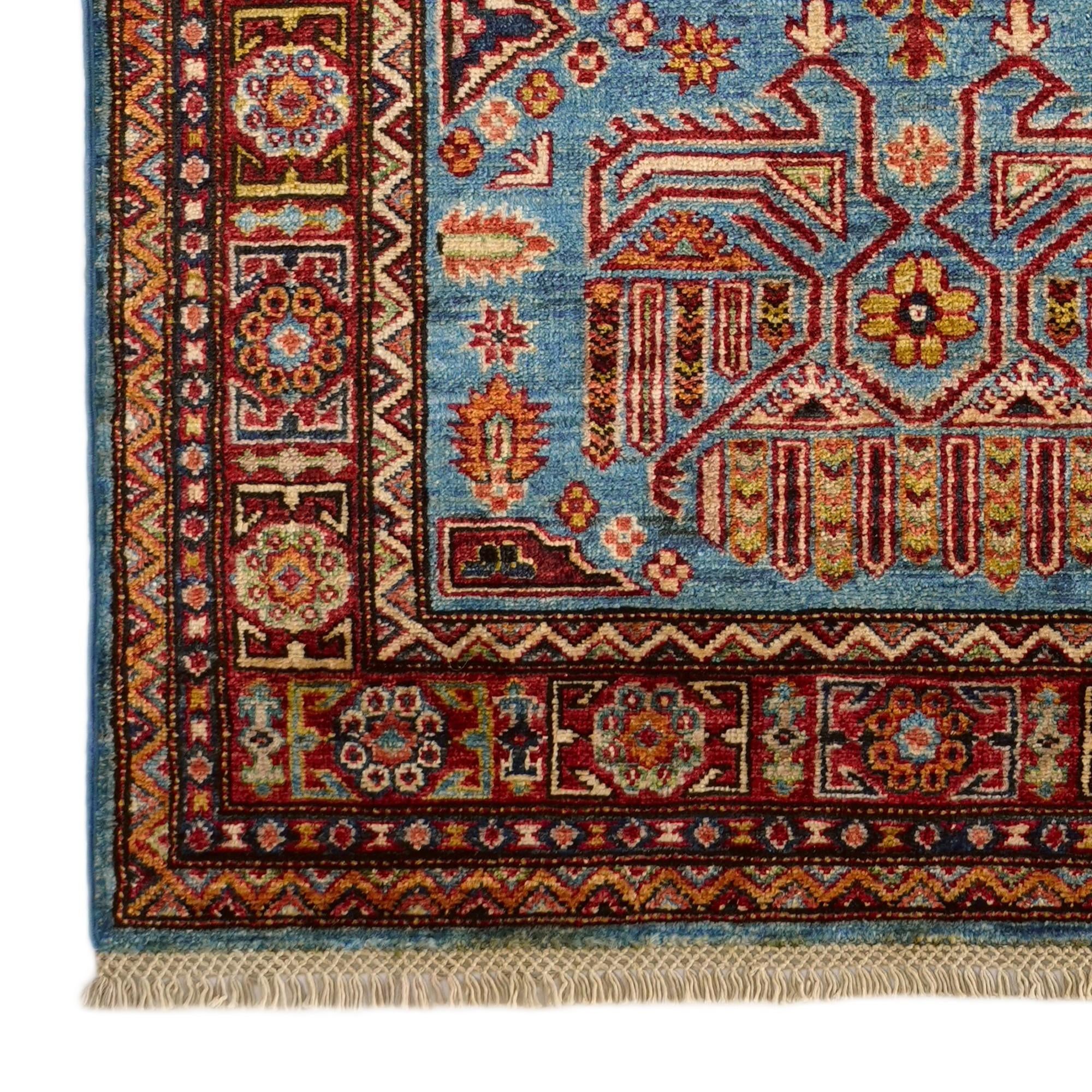 3' 3 x 5' Hand Knotted Kazak Rug
