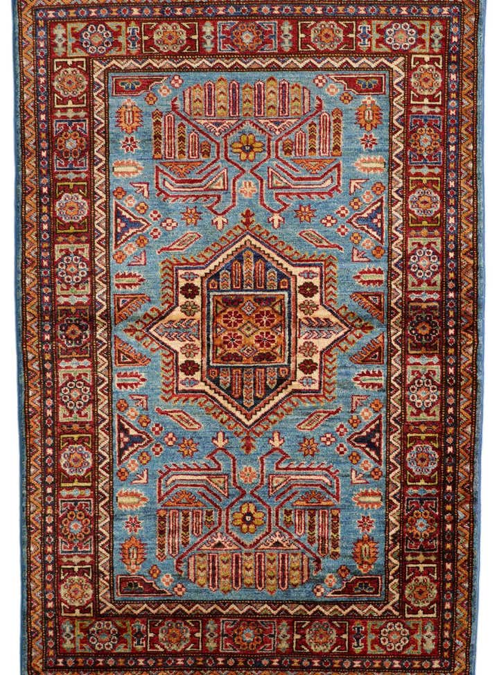 3' 3 x 5' Hand Knotted Kazak Rug