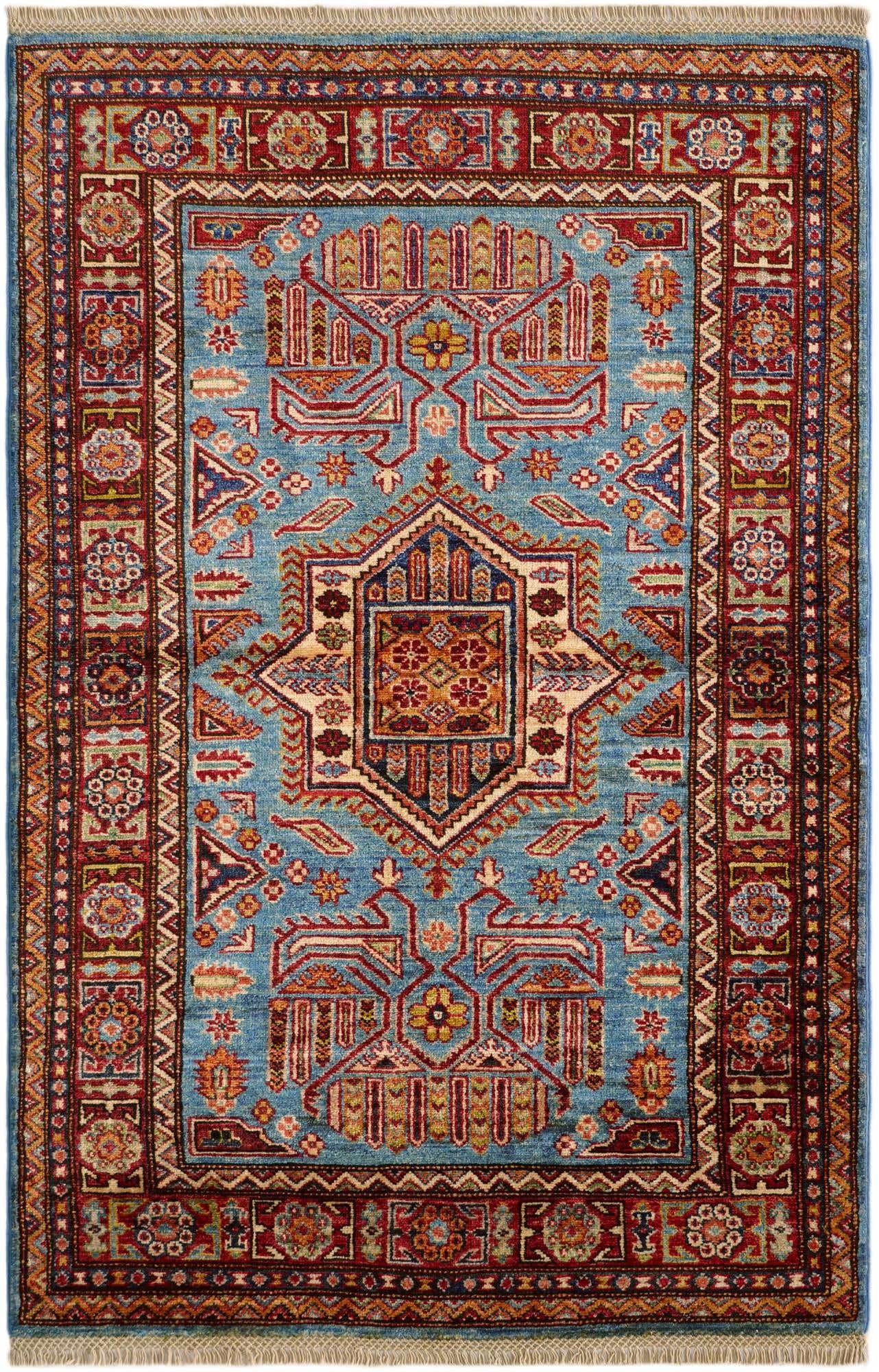 3' 3 x 5' Hand Knotted Kazak Rug