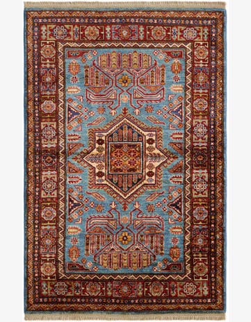 3' 3 x 5' Hand Knotted Kazak Rug