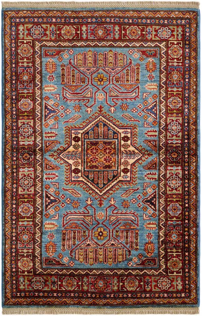 3' 3 x 5' Hand Knotted Kazak Rug