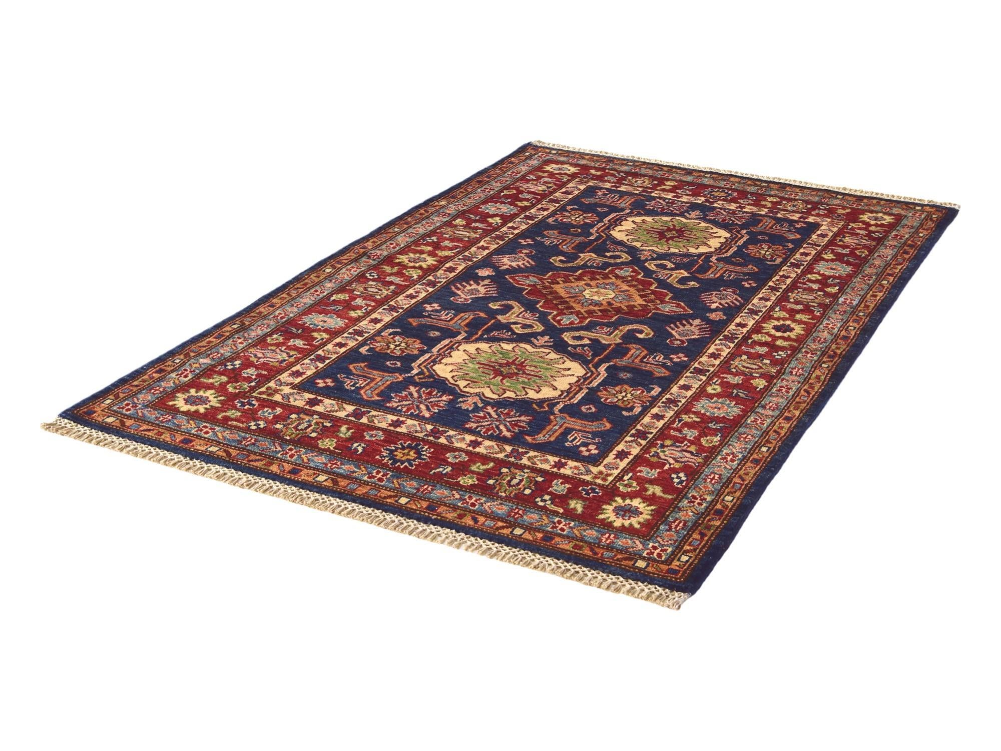3' 4 x 5' 3 Hand Knotted Kazak Rug