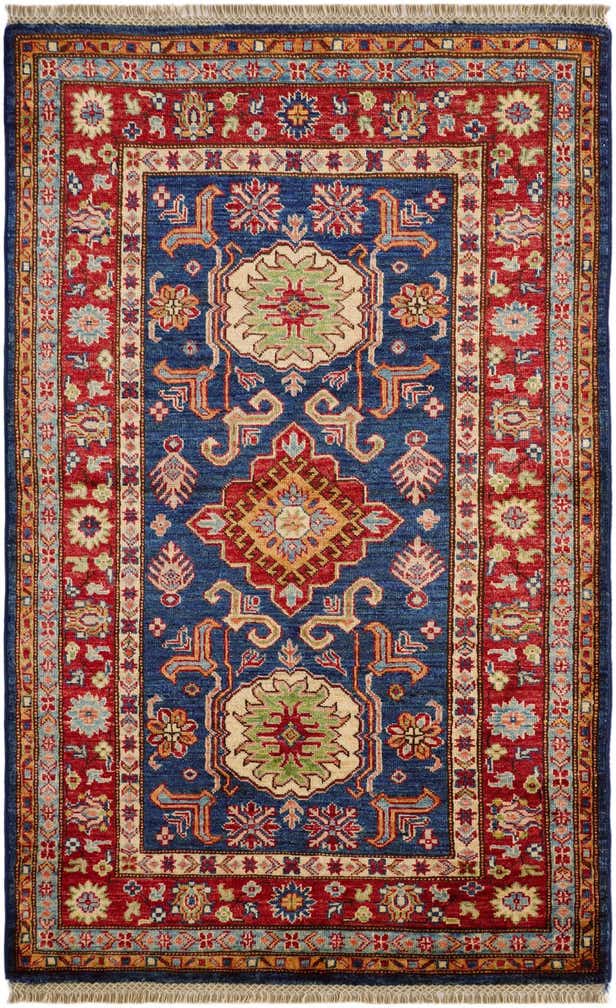 3' 4 x 5' 3 Hand Knotted Kazak Rug