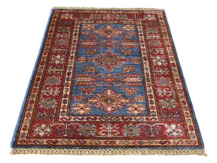 1' 10 x 3' Hand Knotted Kazak Rug
