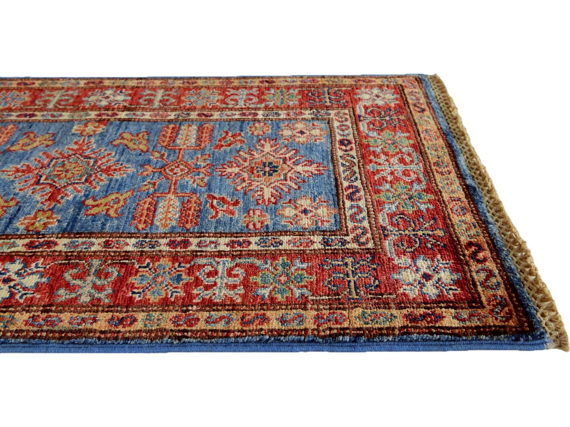 1' 10 x 3' Hand Knotted Kazak Rug