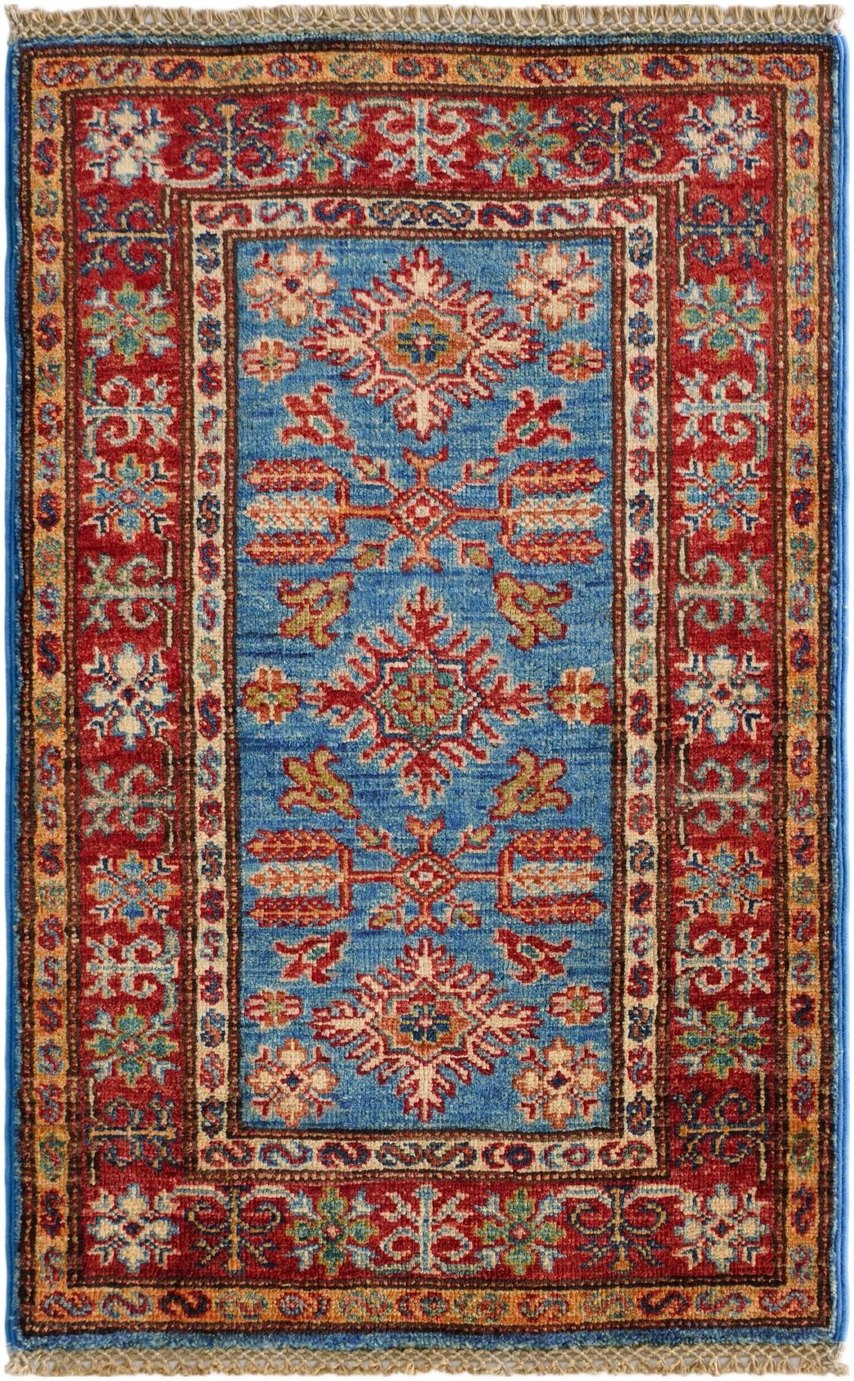 1' 10 x 3' Hand Knotted Kazak Rug