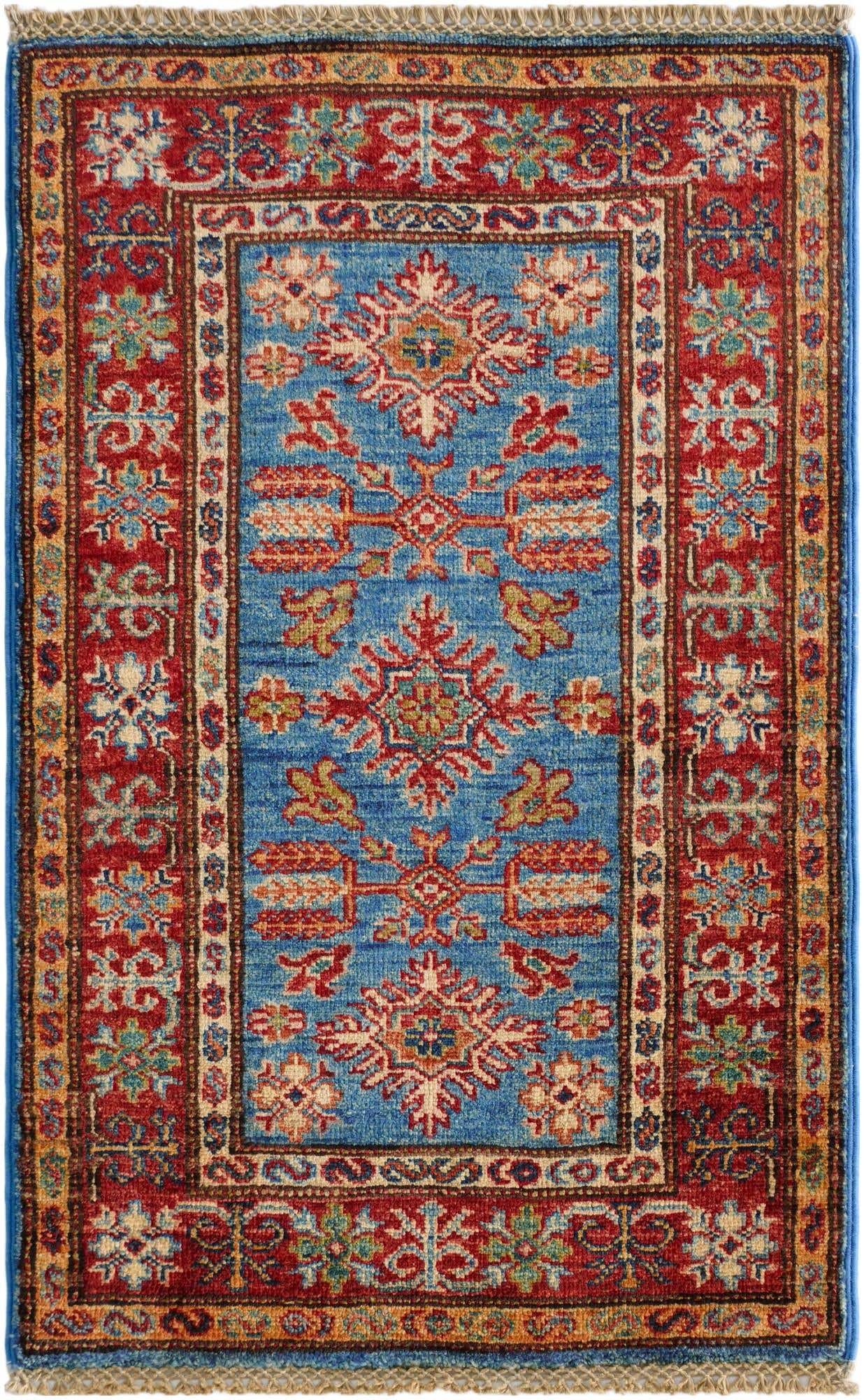 1' 10 x 3' Hand Knotted Kazak Rug