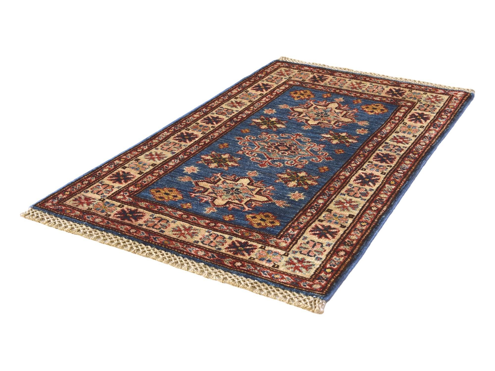 1' 11 x 3' 2 Hand Knotted Kazak Rug