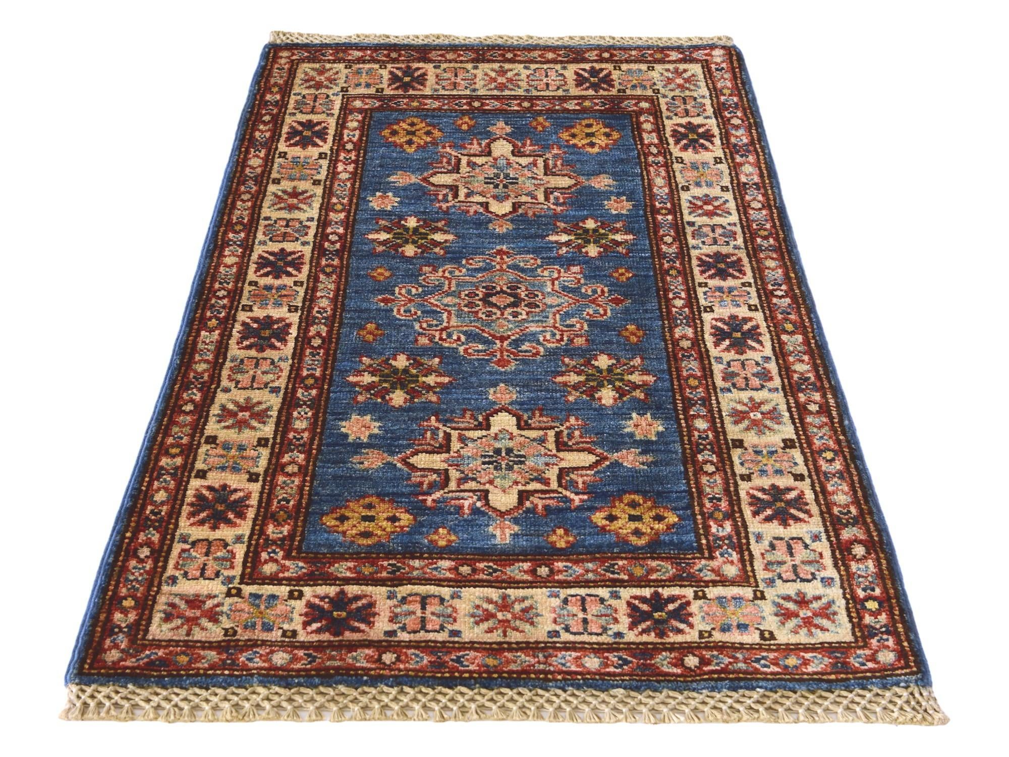 1' 11 x 3' 2 Hand Knotted Kazak Rug