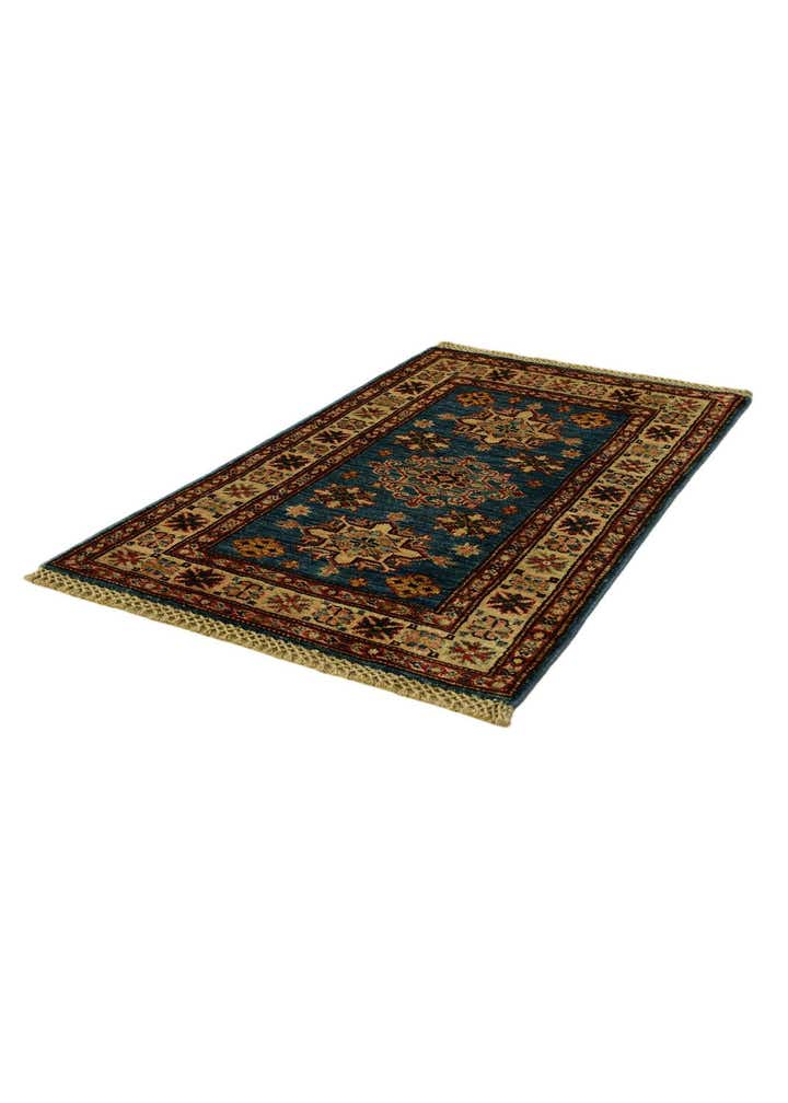 1' 11 x 3' 2 Hand Knotted Kazak Rug