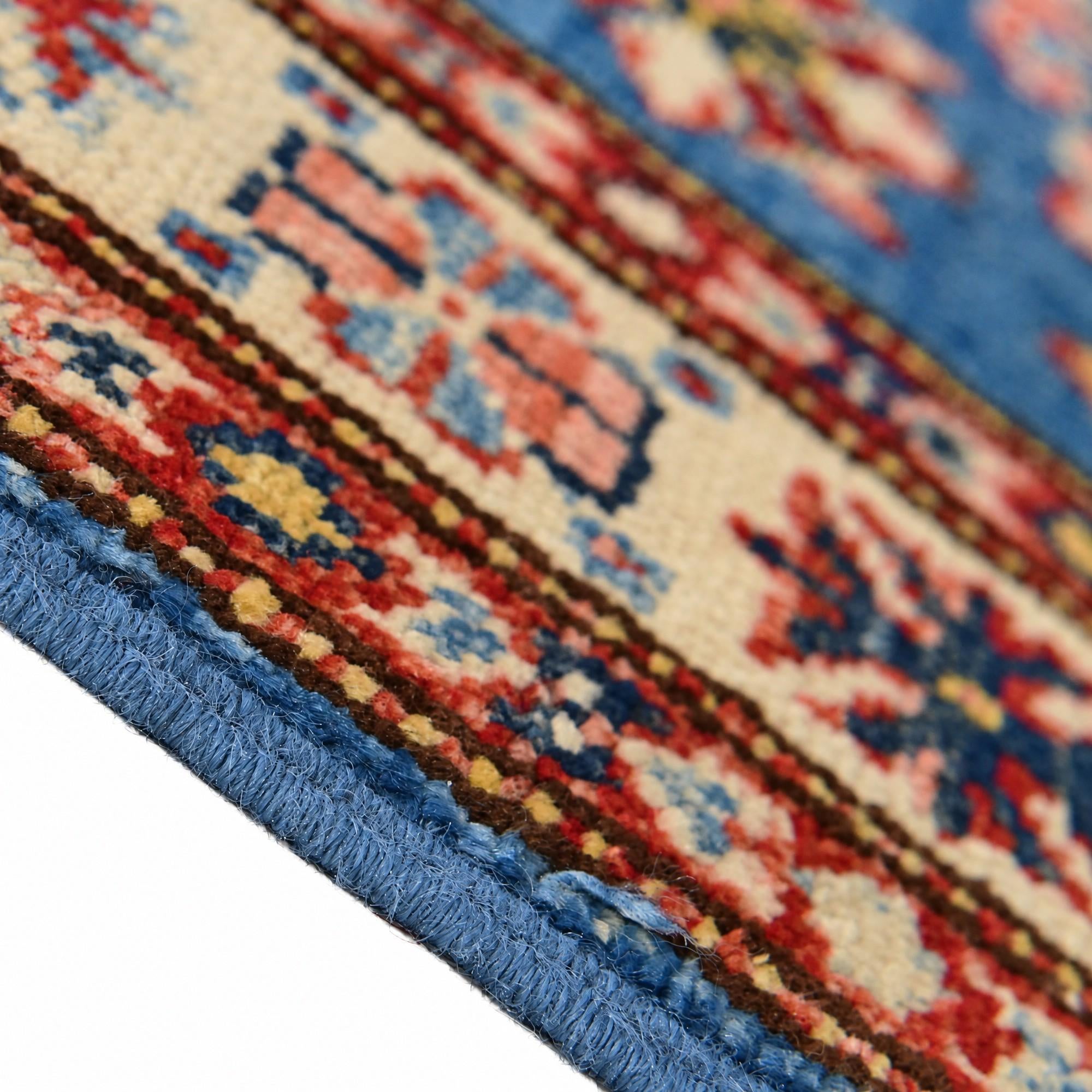 60cm x 95cm anudado a mano Kazak Alfombra