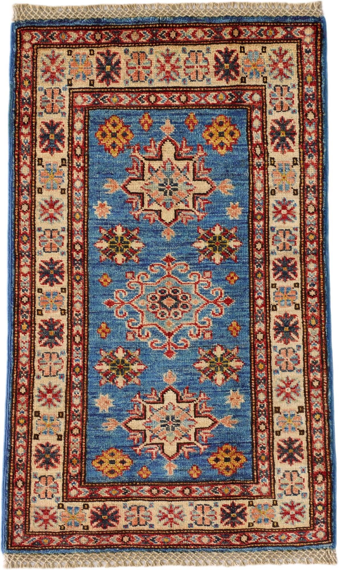 1' 11 x 3' 2 Hand Knotted Kazak Rug