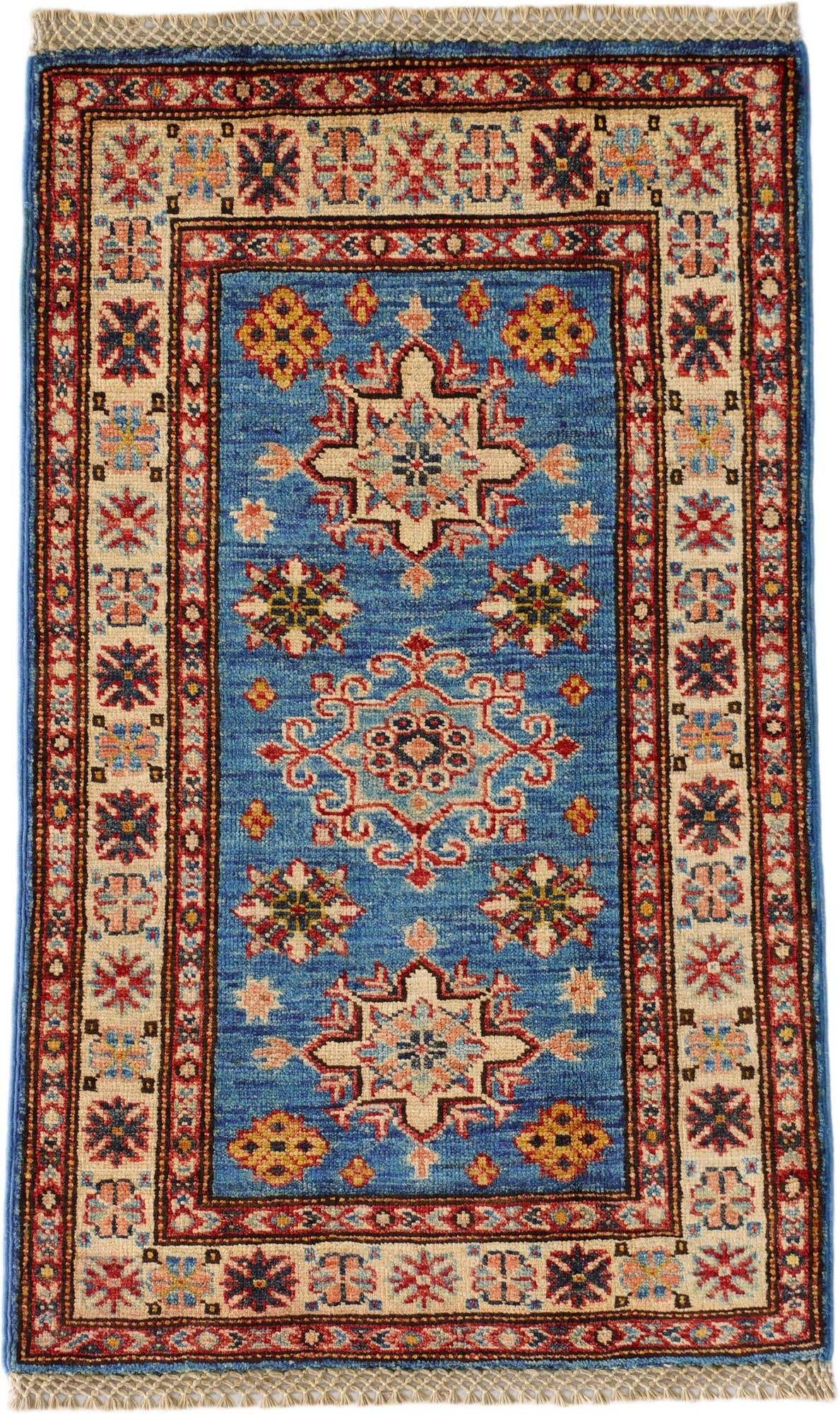1' 11 x 3' 2 Hand Knotted Kazak Rug