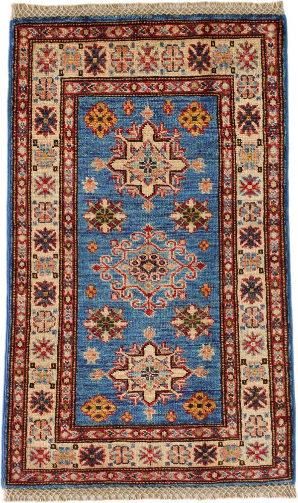 1' 11 x 3' 2 Hand Knotted Kazak Rug