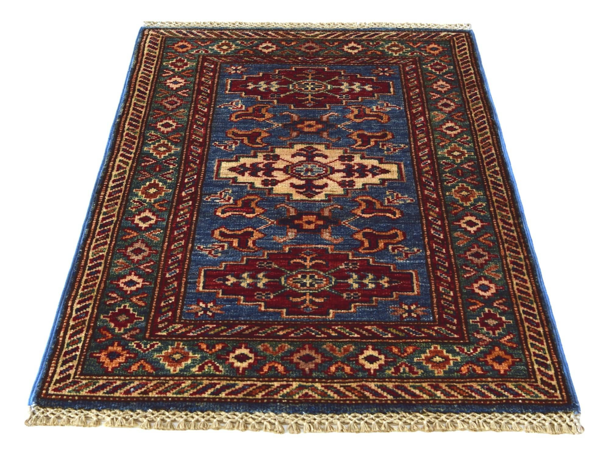 2' x 3' Hand Knotted Kazak Rug