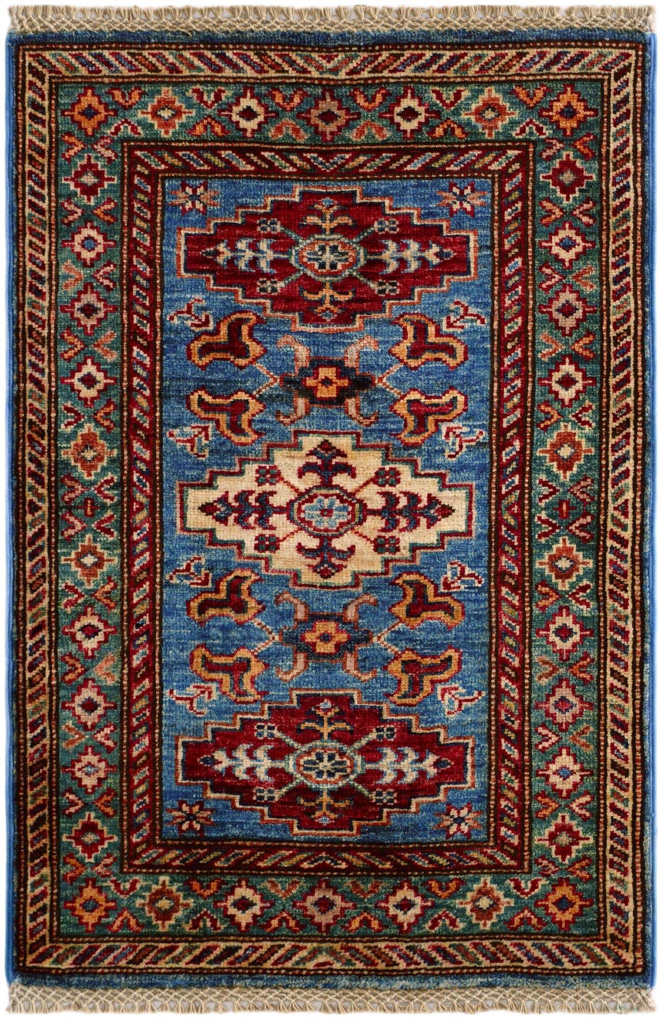 2' x 3' Hand Knotted Kazak Rug