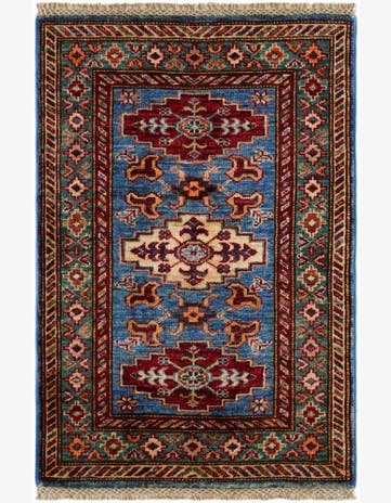 2' x 3' Hand Knotted Kazak Rug