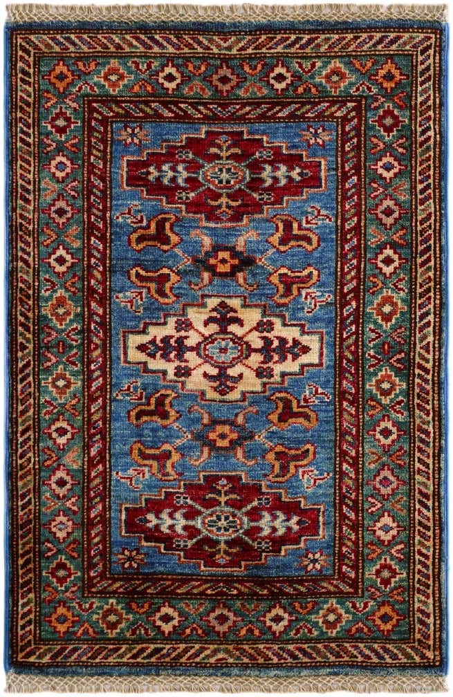 2' x 3' Hand Knotted Kazak Rug