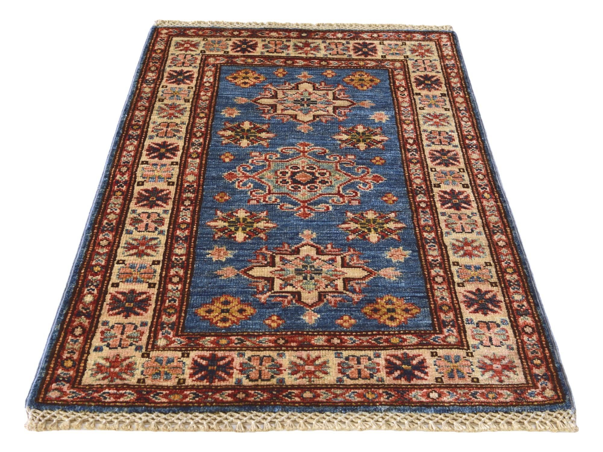 2' x 3' 2 Hand Knotted Kazak Rug