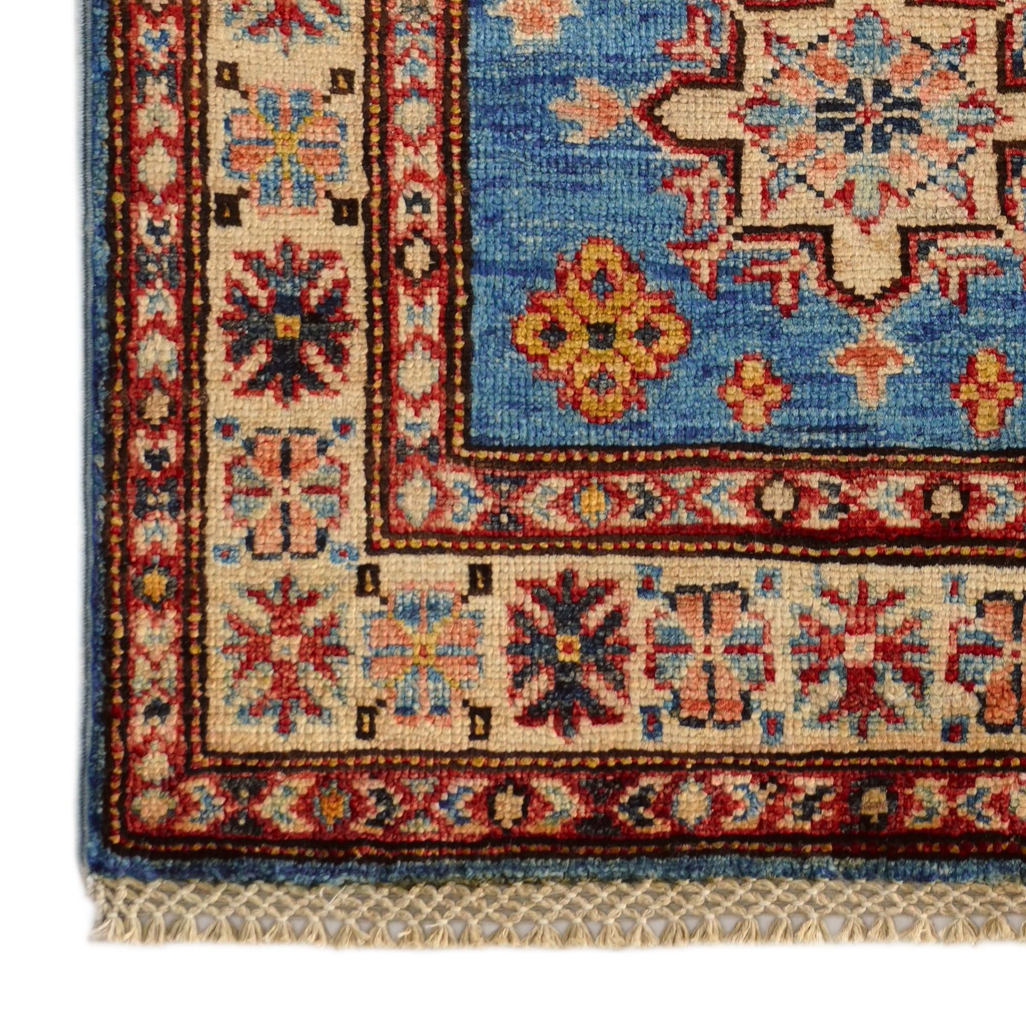 2' x 3' 2 Hand Knotted Kazak Rug